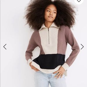 Madewell Glenn took half-zip pullover sweater in color lock